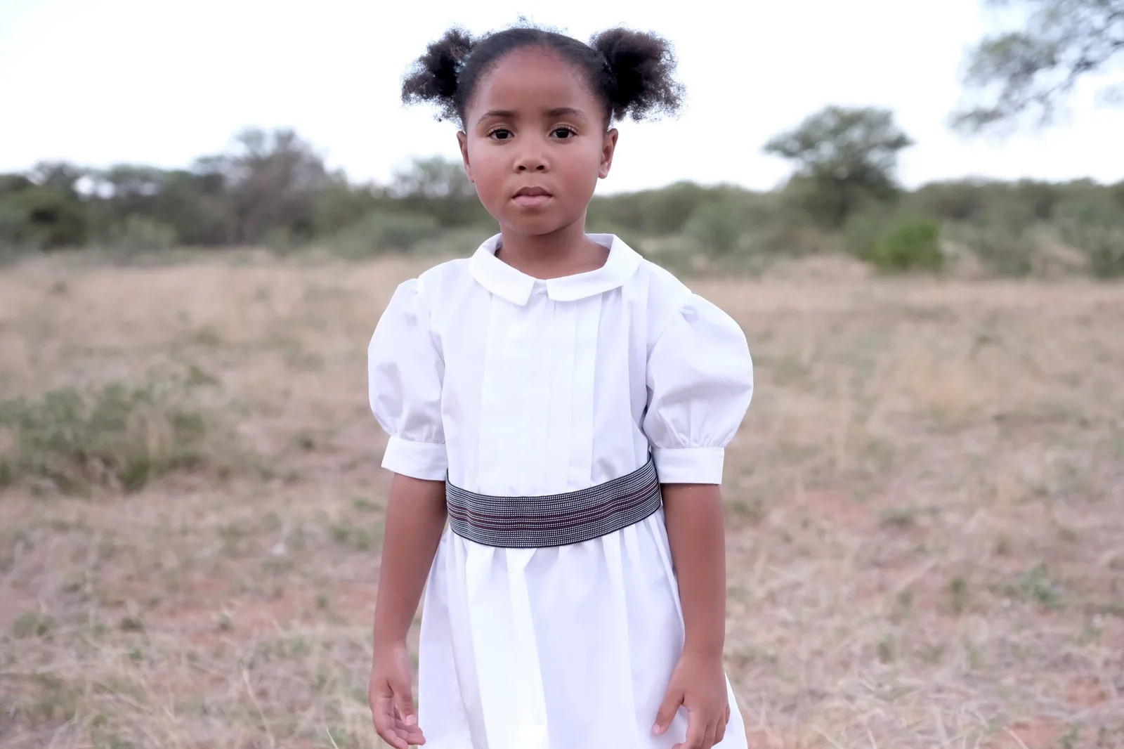 A young girl in rural Botswana